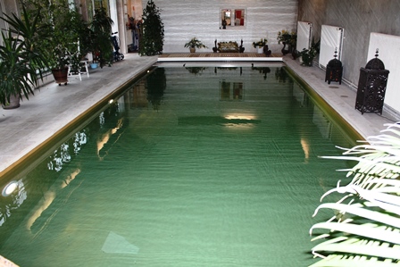 renovation piscine polyester couleur vert olive